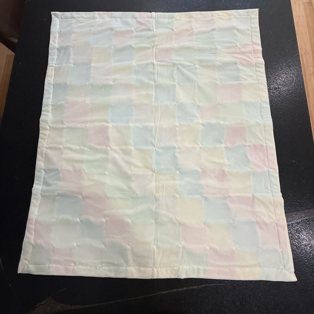 Handmade Colorful Patchwork Baby Quilt — 38” x 45” - Picture 6 of 13